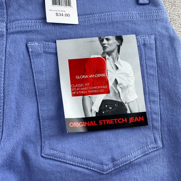 NWT Gloria Vanderbilt Womens Jeans Size 69 Stretch Straight Leg Purple Casual - Picture 13 of 16